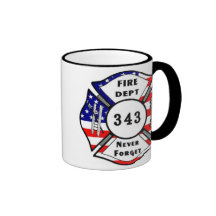Firefighter 9/11 Never Forget 343 Mugs