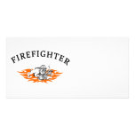 Firefighter Bull Dog Tough photo cards