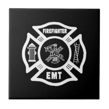Firefighter EMT Ceramic Tiles