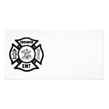 Firefighter EMT Personalized Photo Card