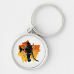 Firefighter Flames Key Chains