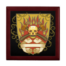 Firefighter Flames Shield Gift Box