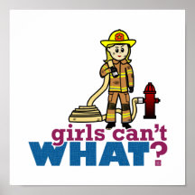 Firefighter Girls Poster