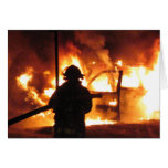 Firefighter Handline Greeting Cards