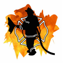Firefighter IN Flames Cut Outs