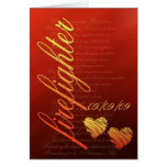 Firefighter love card - customise with your date