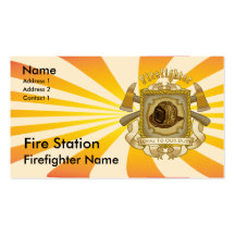 Firefighter Loyal Shield Business Card Templates