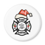 Firefighter Santa Claus magnets