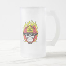 Firefighter Skull Coffee Mug