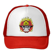 Firefighter Skull Mesh Hat