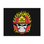 Firefighter Skull postcards