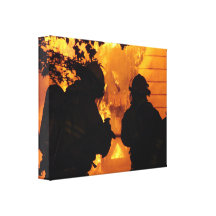 Firefighter Team Canvas Print
