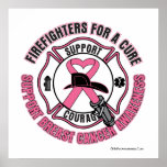 Firefighters For A Cure Breast Cancer Poster posters