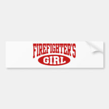 Firefighter's Girl Bumper Sticker