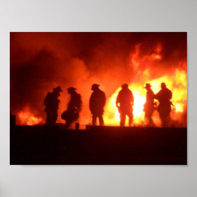firefighters in action print by joshuakyle7