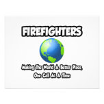 Firefighters...Making the World a Better Place Personalized Announcements