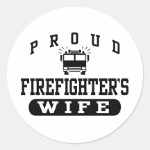 Firefighter's Wife Round Stickers