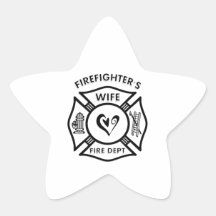 Firefighters Wife Star Sticker