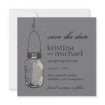 Fireflies & Mason Jar Save the Date Announcements