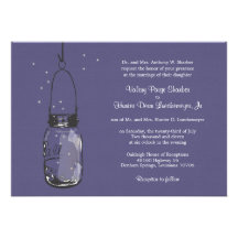 Fireflies & Mason Jar Wedding Invitations