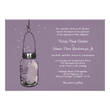 Fireflies & Mason Jar Wedding Invitations