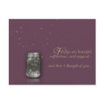Fireflys on Mauve Postcard