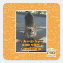 Firefox rejects square sticker