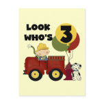 Fireman 3rd Birthday T-shirts and Gifts postcards