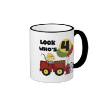 Fireman 4th Birthday Tshirts and Gifts Coffee Mug