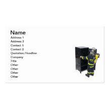 Fireman and Locker Business Card