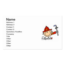 Fireman Business Card Template