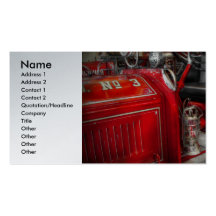 Fireman - Fire Engine No 3 Business Card Template