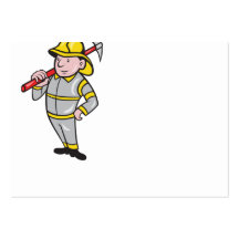 Fireman Firefighter Emergency Worker Business Card