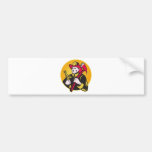 fireman firefighter fighting fire retro bumper sticker