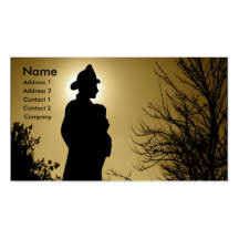Fireman holding child Business Card