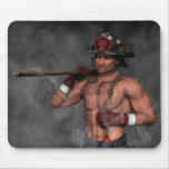 Fireman Hunk Mousepad