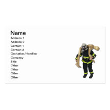 Fireman Rescue Person Business Card