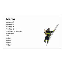 Fireman Rescuing Child Business Card Templates