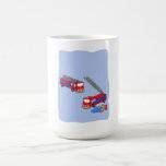 Fireman’s Red Fire Trucks Coffee Mugs