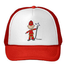 Fireman Stick Figure Hat