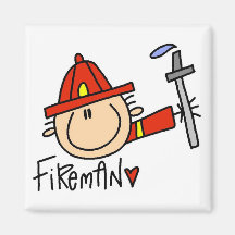 Fireman Tshirts and Gifts Fridge Magnets