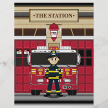 Fireman with Fire Engine Flyer