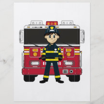 Fireman with Fire Engine Flyer