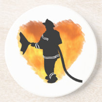 Firemen Love Flames coasters