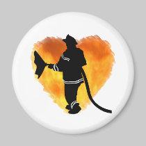 Firemen Love Flames magnets