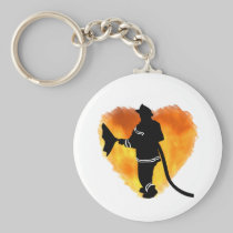 Firemen Love Flames keychains