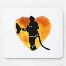 Firemen Love Flames Mouse Pads
