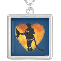 Firemen Love Flames Necklaces