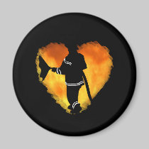 Firemen Love Flames magnets