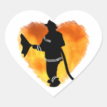 Firemen Love Flames Sticker